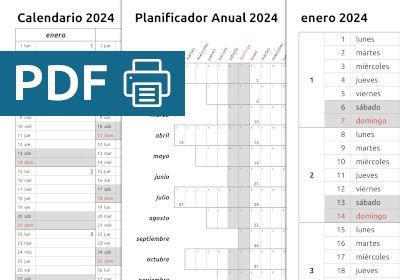 calendario PDF para imprimir