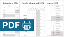 calendario PDF para imprimir